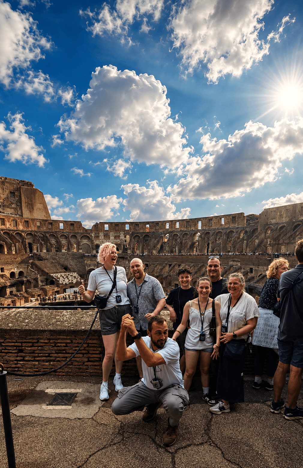 Roman Guides guests at the Colosseum